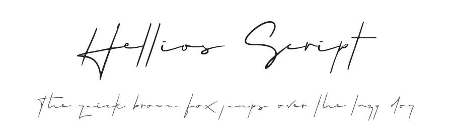 Hellios Script by gaga vastard aka angga mahardika putra — Script Handwritten Font