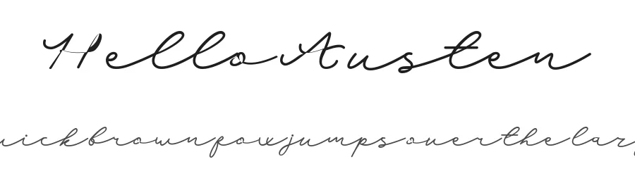 Hello Austen by Dewi Purwaningrum (Suntype) — Script Handwritten Font