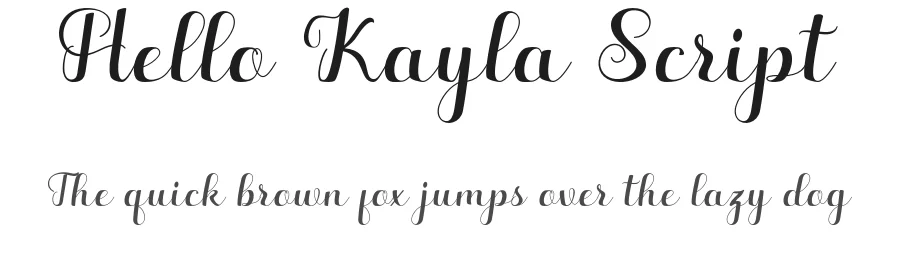Hello Kayla Script — Script Handwritten Font