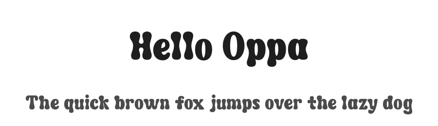 Hello Oppa by Bakhrudin Ja'far — Display Font
