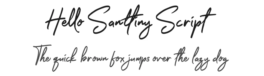 Hello Santtiny Script by Rian Rahardi — Script Handwritten Font