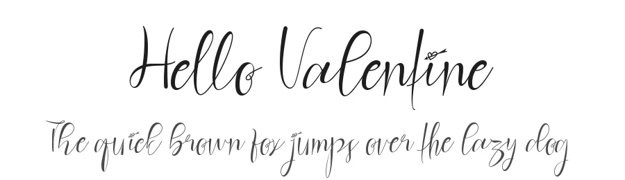 Hello Valentine by Yoga Letter 2020 (Isroni Yoga Prasetya) — Script Handwritten Font