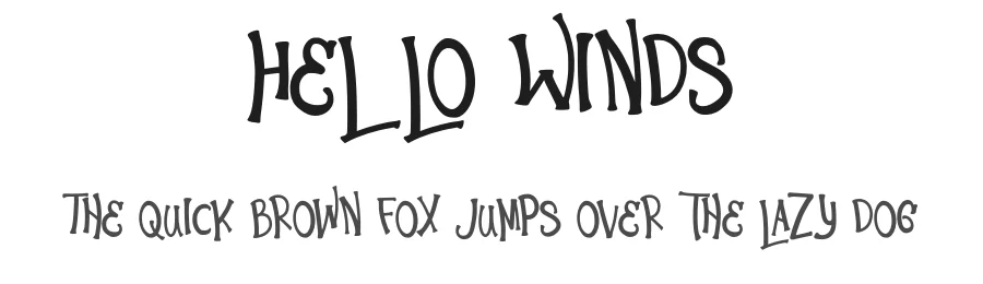 Hello Winds by Dharmas Studio — Script Handwritten Font