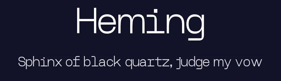 Heming by Ádám Görzsöny — Sans Serif Font — thumbnail 2