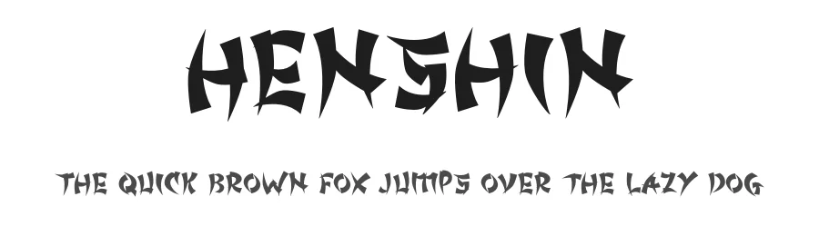 Henshin by Sahirul Sugih — Display Font