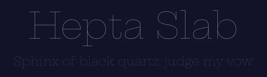 Hepta Slab by Michael LaGattuta — Slab Serif Font — thumbnail 2