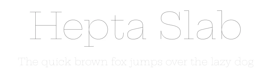 Hepta Slab by Michael LaGattuta — Slab Serif Font