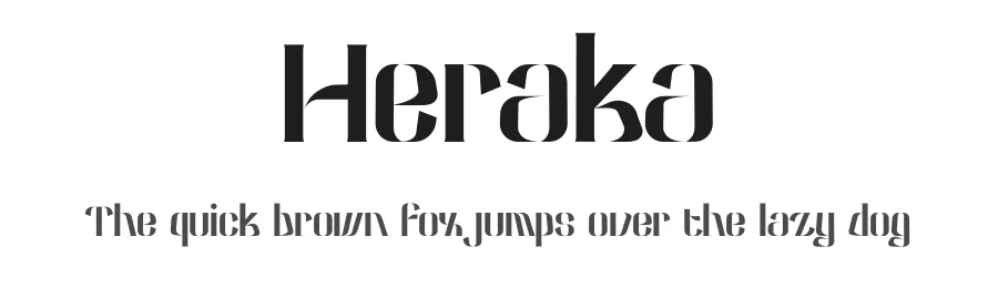 Heraka by Muh Muammar โ Display Font