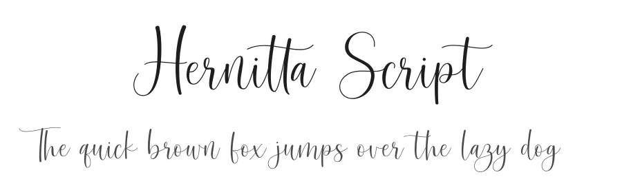 Hernitta Script by Ef Studio - Luthfi Fauzi — Script Handwritten Font