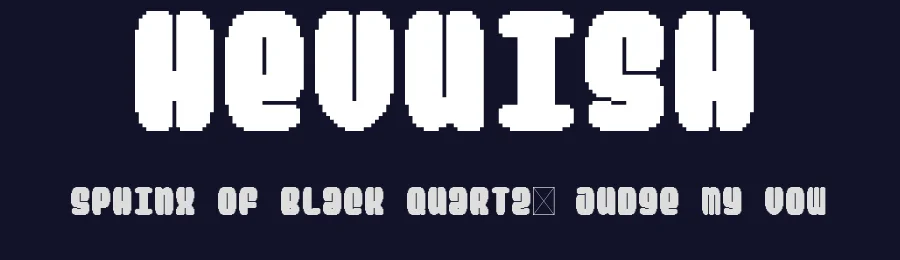 Hevuish by Piotrkowy — Display Font — thumbnail 2