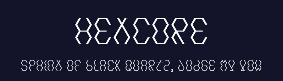 Hexcore by GGBotNet — Display Font — thumbnail 2