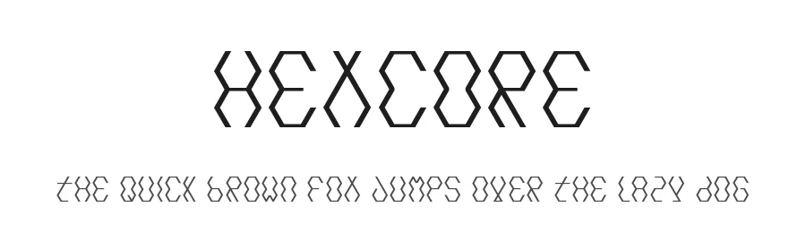 Hexcore by GGBotNet — Display Font