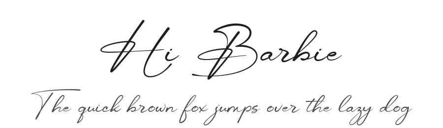 Hi Barbie by Areatype — Script Handwritten Font