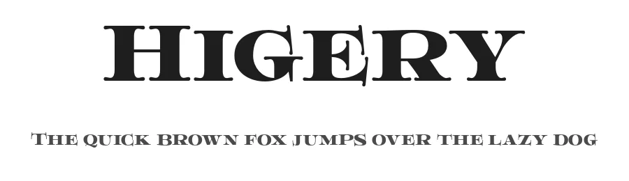 Higery by Craft Supply Co. — Serif Font
