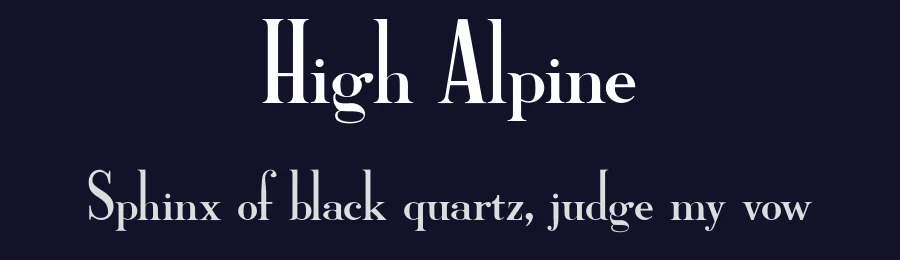 High Alpine by Sarah Bell — Serif Font — thumbnail 2