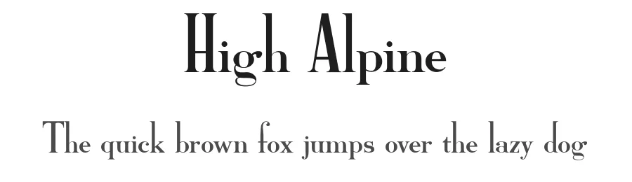 High Alpine by Sarah Bell — Serif Font