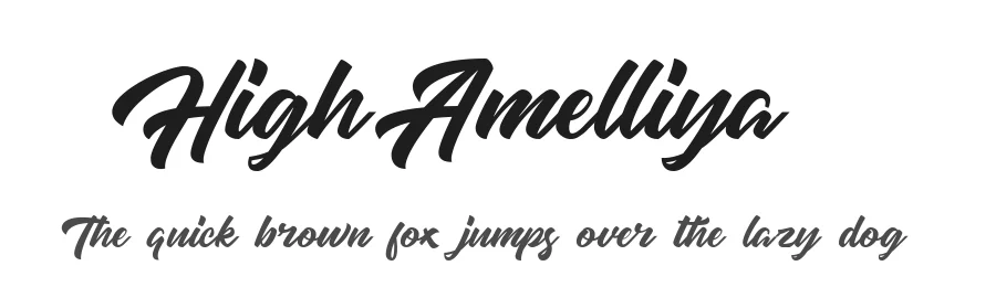 High Amelliya by Ahmad Khaidir — Script Handwritten Font