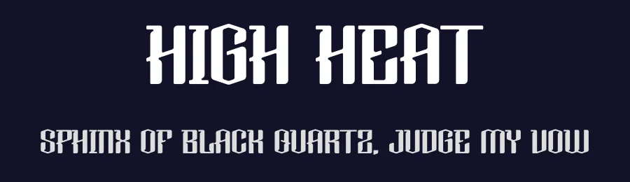 High Heat by Mason Mulcahy — Display Font — thumbnail 2