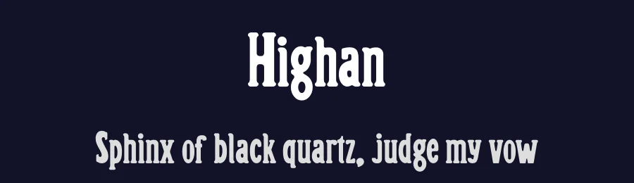 Highan by Glyphstyle — Display Font — thumbnail 2