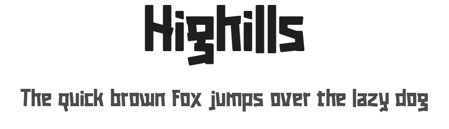 Highills by Jarnawi Saja — Display Font