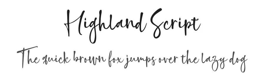 Highland Script by Areatypestudio — Script Handwritten Font