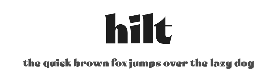 Hilt by Justin Penner — Serif Font