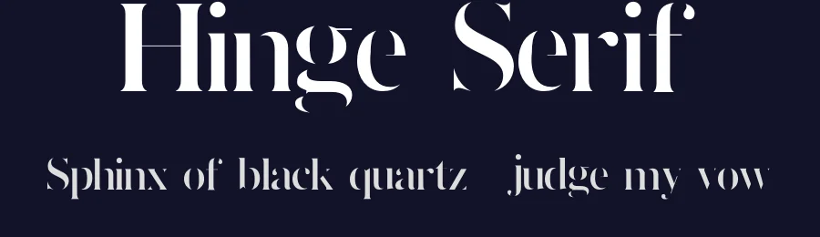 Hinge Serif by Tanveer — Serif Font — thumbnail 2