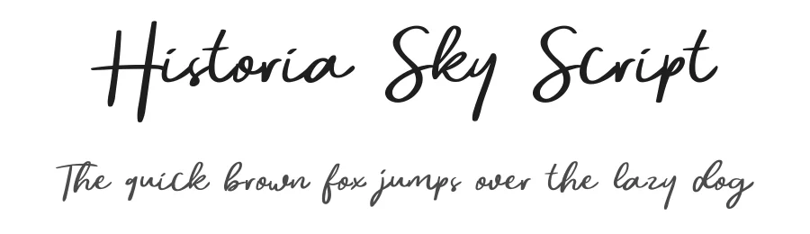 Historia Sky Script by Sarid Ezra — Script Handwritten Font