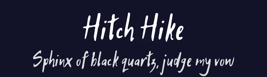 Hitch Hike by Annastasia Samsonova — Script Handwritten Font — thumbnail 2
