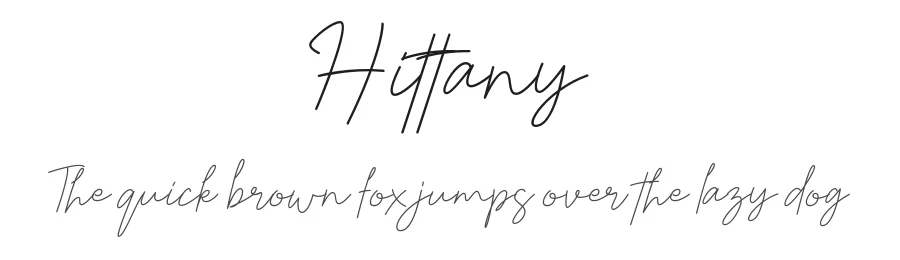 Hittany by Dida Ahluddin — Script Handwritten Font