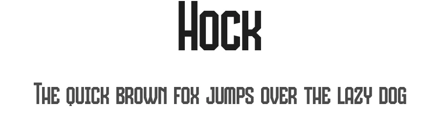 Hock by Bakhrudin Ja'far — Display Font