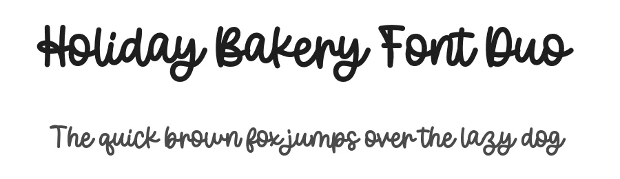 Holiday Bakery Font Duo by Lettersweet — Script Handwritten Font