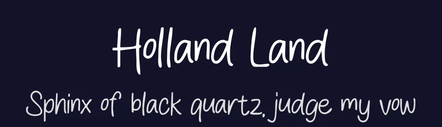 Holland Land by MJType (Muhamad Junaid) www.mjtype.com — Script Handwritten Font — thumbnail 2