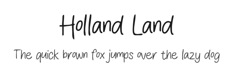 Holland Land by MJType (Muhamad Junaid) www.mjtype.com — Script Handwritten Font