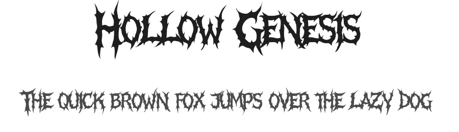 Hollow Genesis by Masyafi Studio — Display Font