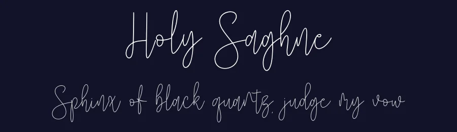 Holy Saghne by Anggi Hermawan — Script Handwritten Font — thumbnail 2