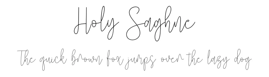 Holy Saghne by Anggi Hermawan — Script Handwritten Font