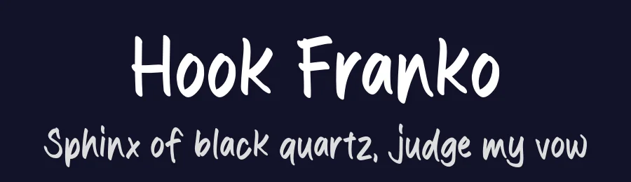 Hook Franko by MJType (Muhamad Junaid) www.mjtype.com — Script Handwritten Font — thumbnail 2