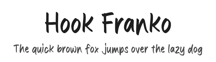 Hook Franko by MJType (Muhamad Junaid) www.mjtype.com — Script Handwritten Font
