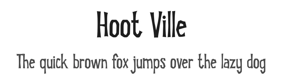 Hoot Ville by TOKOPRESS Team — Display Font
