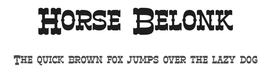 Horse Belonk by Ahmad Ramzi Fahruddin — Display Font