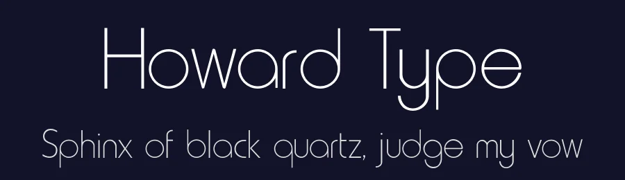 Howard Type — Sans Serif Font — thumbnail 2