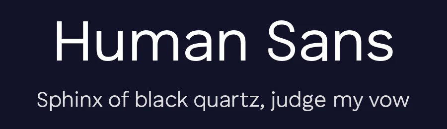 Human Sans by Tim Radville — Sans Serif Font — thumbnail 2