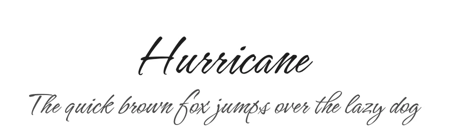 Hurricane by Robert E. Leuschke — Script Handwritten Font