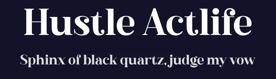 Hustle Actlife by Heru Utama Putra — Serif Font — thumbnail 2