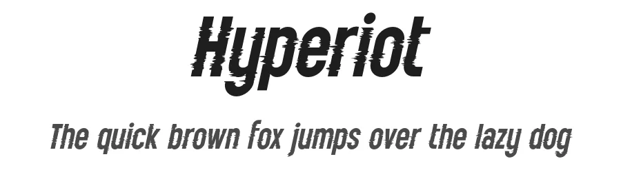 Hyperiot by KIYA & Ahmad Ramzi Fahruddin — Display Font