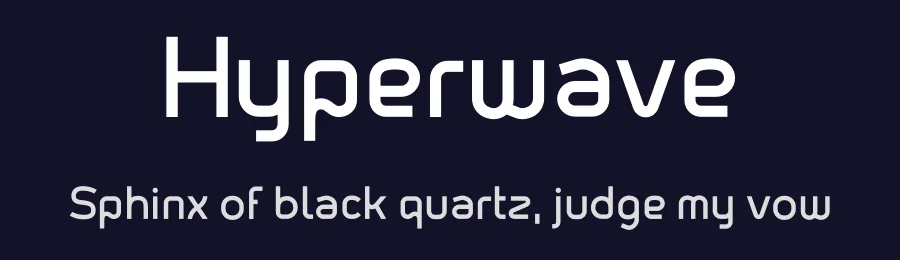 Hyperwave by Sander Flink — Sans Serif Font — thumbnail 2