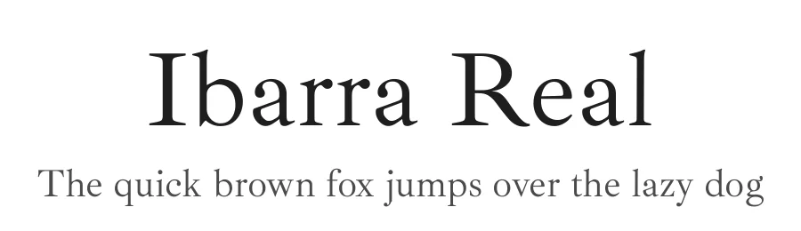 Ibarra Real by Jose Maria Ribagorda & Octavio Pardo — Serif Font