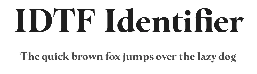 IDTF Identifier
