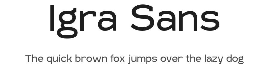 Igra Sans by Sergey Godovalov — Sans Serif Font